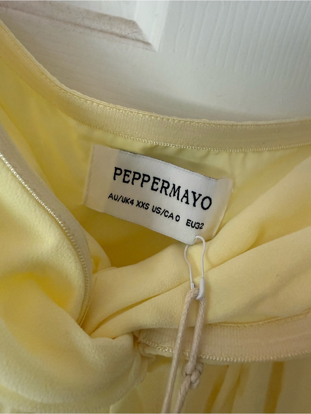Peppermayo Lemon Chiffon Strapless Mini Dress - Picture 4 of 6